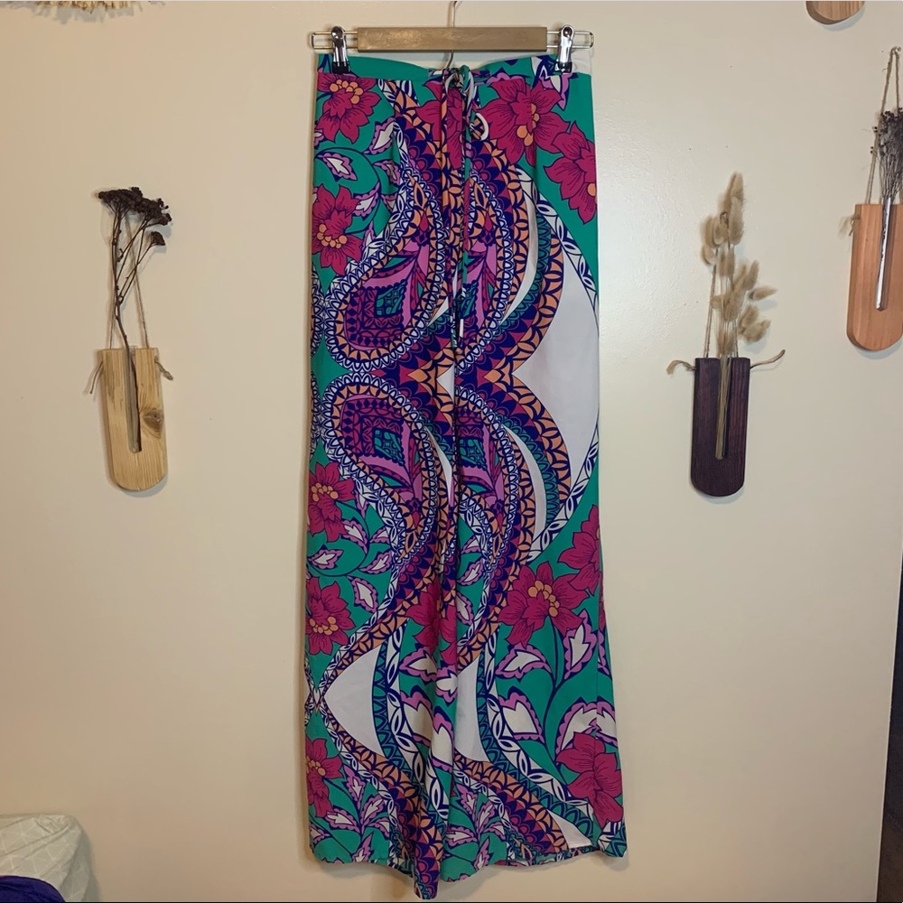 Bohemian Lightweight Floral Dress Pants Size Medium